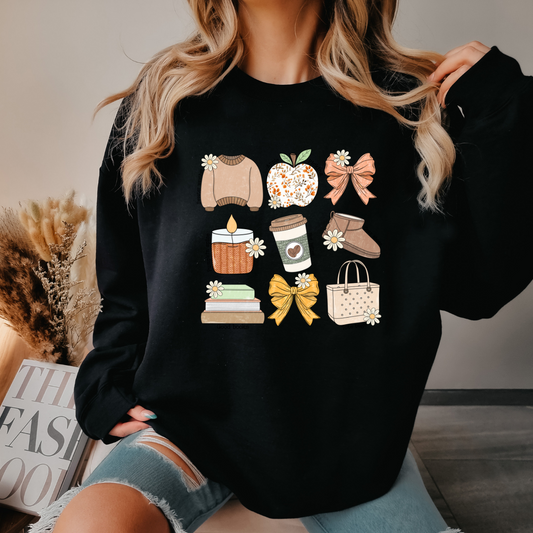 Fall Essentials Printed Sweatshirt