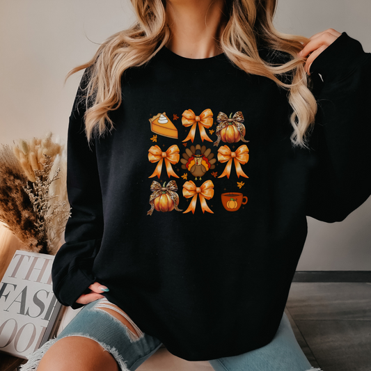 Thanksgiving Vibes Printed Sweatshirt