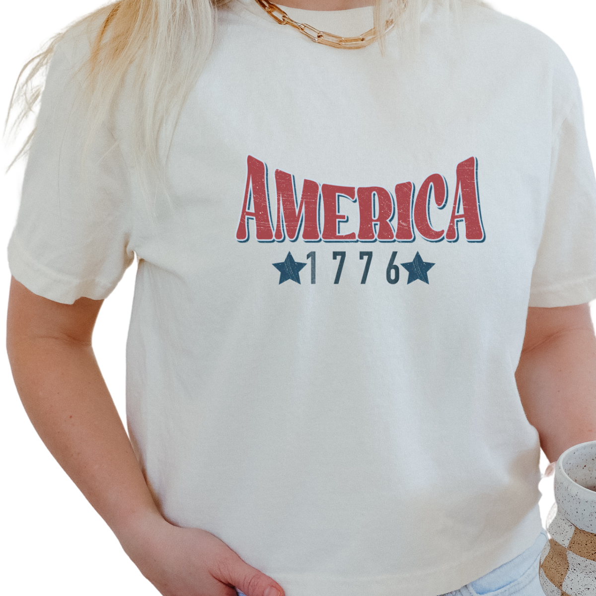 America 1776 - 4th of July Patriotic Print Apparel for the Modern Patriot