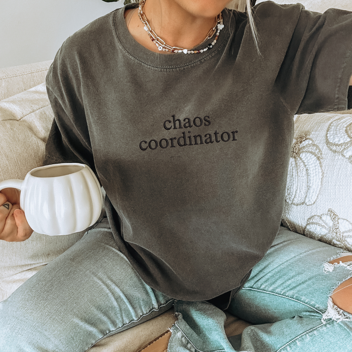 Chaos Coordinator Embroidered Comfort Colors T-Shirt