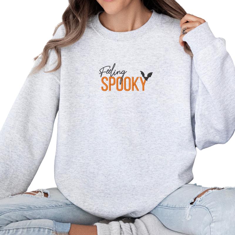 Feeling Spooky Embroidered Halloween Sweatshirt