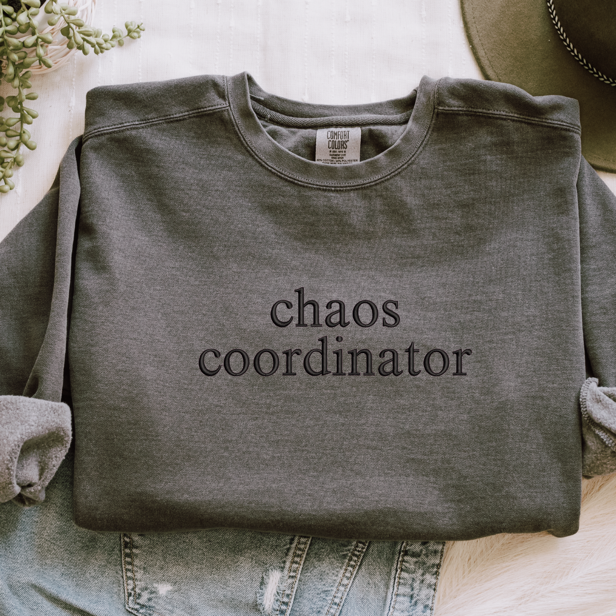 Chaos Coordinator Embroidered Comfort Colors T-Shirt