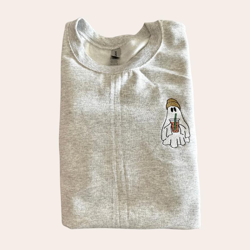 Ghost Iced Coffee Embroidered Sweatshirt